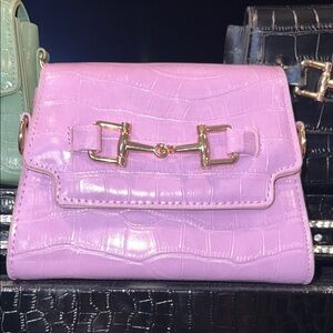 Elite Boutique Croc-Embossed Statement Clutch 👛🌸💗💖